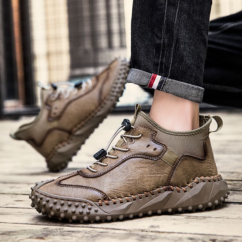【50% OFF】 Men's hand-stitched leather casual sneakers🔥Free Shipping 🔥