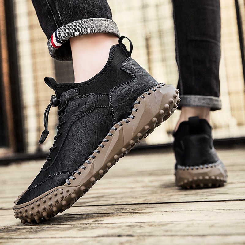 【50% OFF】 Men's hand-stitched leather casual sneakers🔥Free Shipping 🔥
