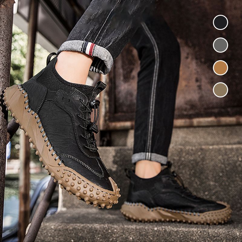 【50% OFF】 Men's hand-stitched leather casual sneakers🔥Free Shipping 🔥