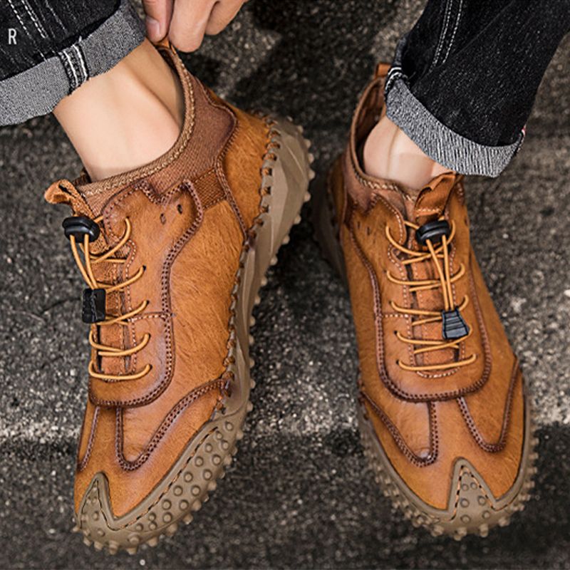 【50% OFF】 Men's hand-stitched leather casual sneakers🔥Free Shipping 🔥