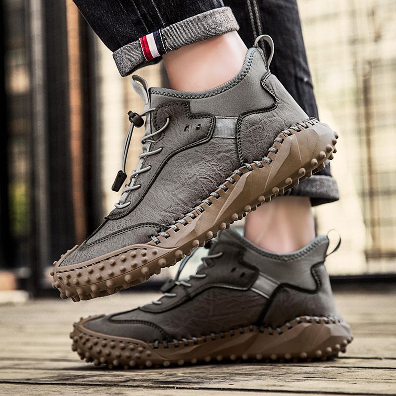 【50% OFF】 Men's hand-stitched leather casual sneakers🔥Free Shipping 🔥