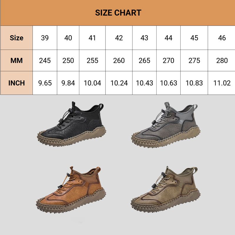 【50% OFF】 Men's hand-stitched leather casual sneakers🔥Free Shipping 🔥