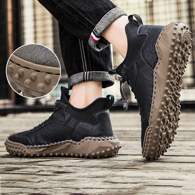 【50% OFF】 Men's hand-stitched leather casual sneakers🔥Free Shipping 🔥