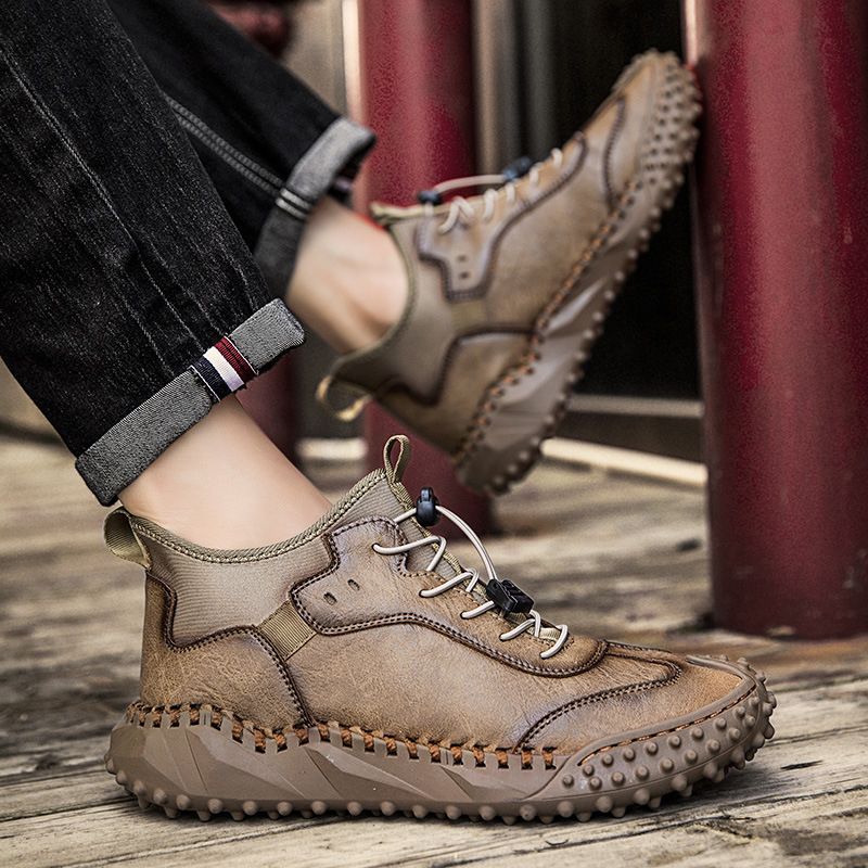 【50% OFF】 Men's hand-stitched leather casual sneakers🔥Free Shipping 🔥